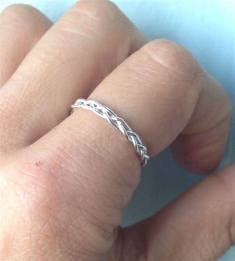 Sterling Silver Braided Ring 925 Sterling Silver Etsy