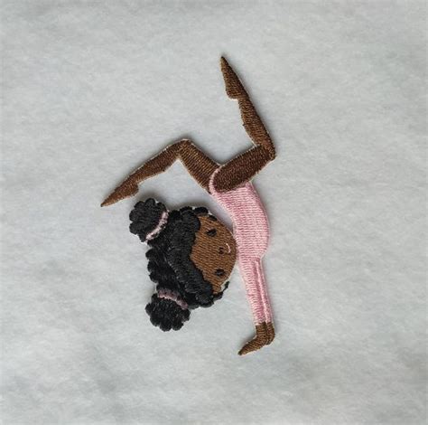 Black Girl Patch African Girl Patch Black Gymnast Embroidered Etsy