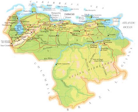 Venezuela Regions Map