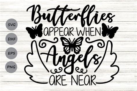 Butterflies Appear When Angels Are Near Graphic By CosmosFineArt