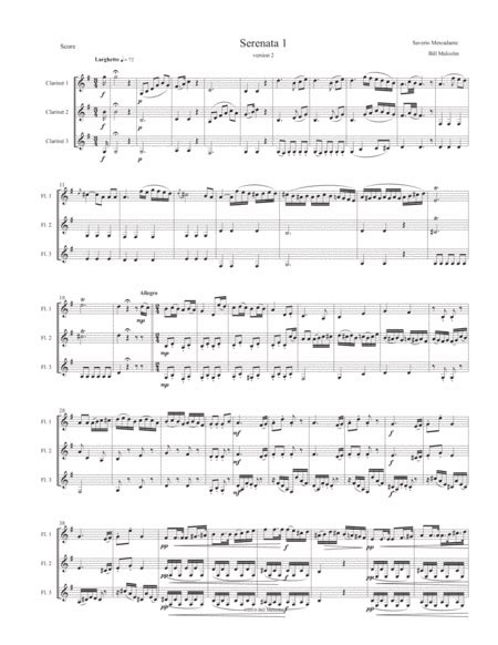 Serenata Arr Bill Malcolm By Saverio Mercadante Sheet Music For