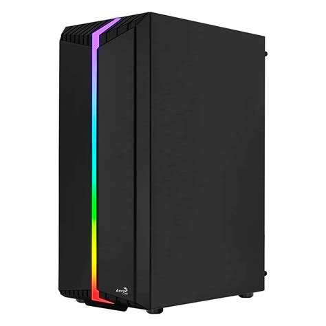 Gabinete Aerocool Bionic Rgb Negro Cristal Templado Atx Usb