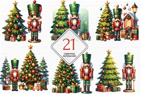 Watercolor Christmas Nutcracker Clipart Graphic By MariShop99