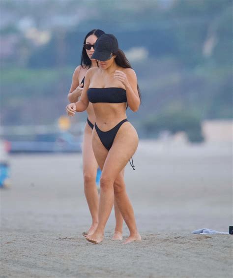 Kim Kardshian In Bikini At Beach In Malibu Hawtcelebs