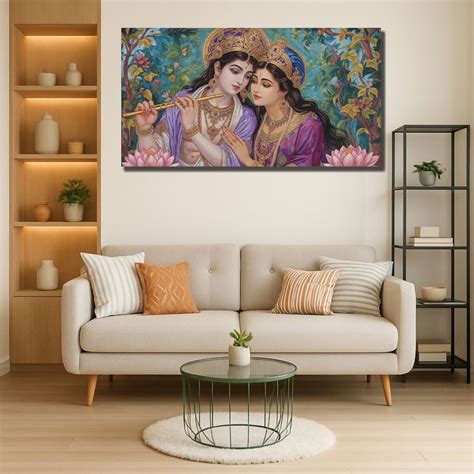british terminal  instagram shree radhe krishna canvas print