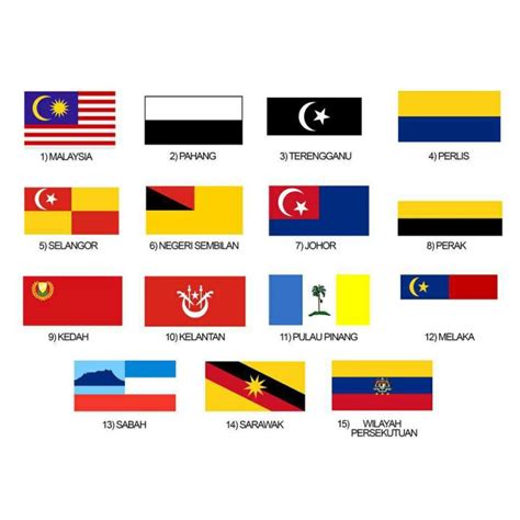 Astar Malaysia Bendera Negeri X Flag Polyester Cmx Cm Lazada