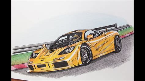 Mclaren F Lm Drawing Comic Style Cars Car Drawing Coloursoft And