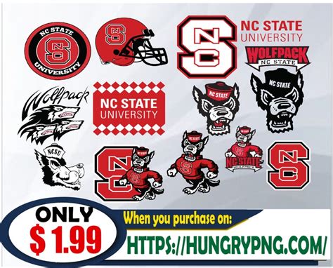 North Carolina State University Athletic Logo Cricut Etsy