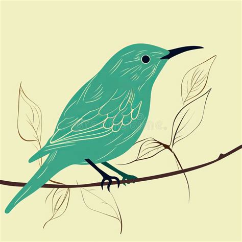 Hawaiian Honeycreeper Sketch Stock Illustration Illustration Of