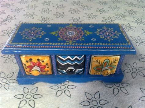 blue antique box   price  delhi delhi om handicraft