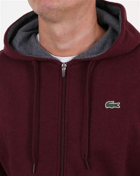 Lacoste Hooded Full Zip Sweatshirt Grape Vine Chinehoodietopmens