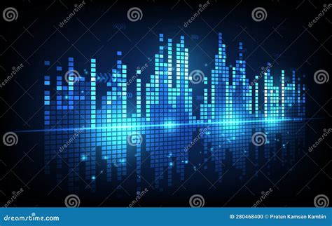Sound Wave Rhythm Background Technology Concept Futuristic Digital