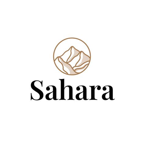 sahara desert logo simple modern minimalist design  simple