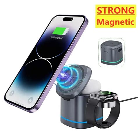 In Magnetic Wireless Charger Stand Fast Charging Dock Station Phone