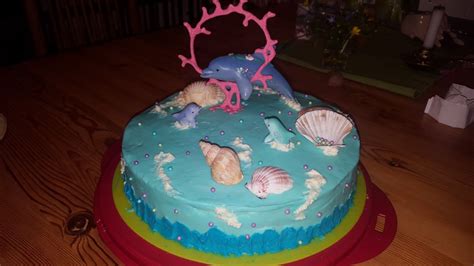 Ber Dem Meer Delfin Torte Torte Einschulung Kuchen Mit Fondant