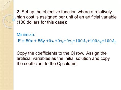 Minimization Model By Simplex Method Ppt