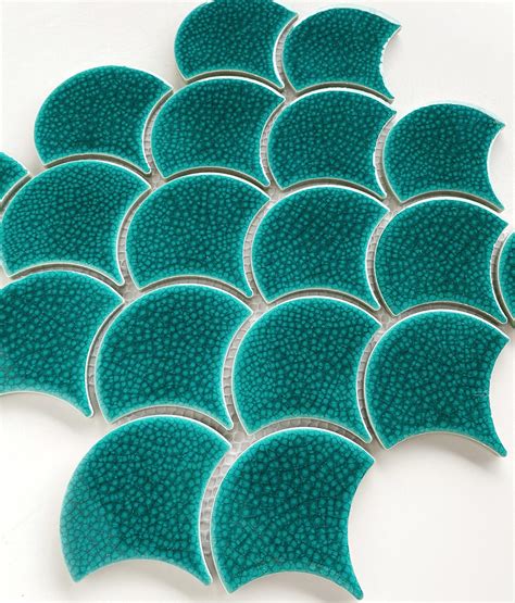 Fika Fishscale Crackle High Green Syria Ceramicos