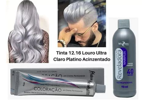 Kit Para Cabelo Platinum Acinzentado 12 16 1 Tinta 1 Ox MercadoLivre