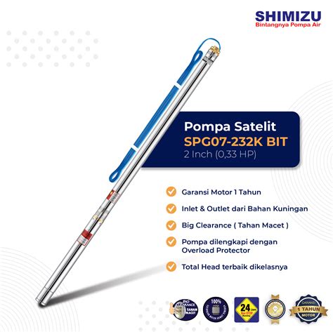 Pompa Submersible Pompa Satelit 2 Inch SPG07 232K BIT SHIMIZU