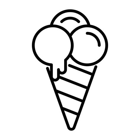 Un Icono De Cono De Helado Fácil De Descargar Cono De Helado De Tres