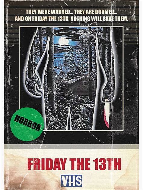 "Friday the 13th 1980 VHS Poster" Art Print for Sale by Matterhorror ...