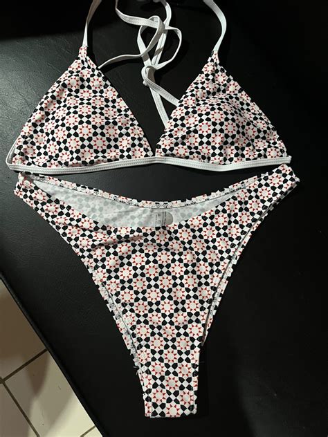 Triangle Top Self Tie Two Piece Bikini On Carousell