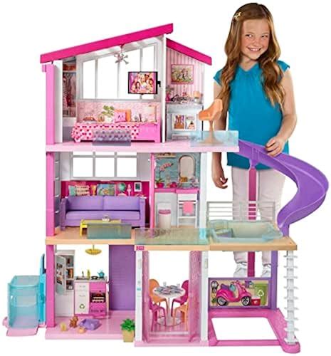 Barbie Dreamhouse, Doll House Playset with 70+ Accessories Including ...