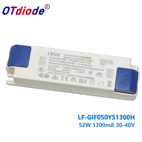 Lifud LED Driver 52W 1300mA DC 30 40V AC220 240V LF GIF050YS1300H