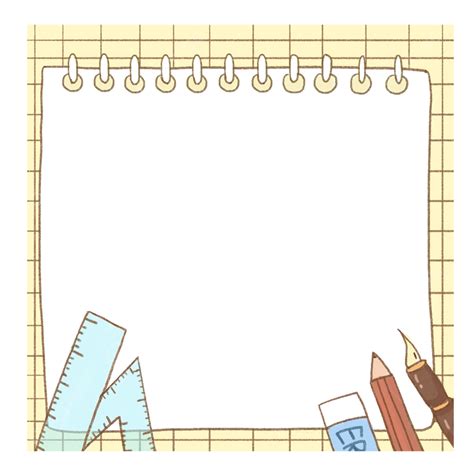 School Season Stationery Border, School Season, Stationery, Ruler PNG Transparent Clipart Image ...