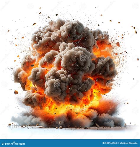 A Massive Explosion Erupts, Sending Plumes of Smoke and Fiery Debris