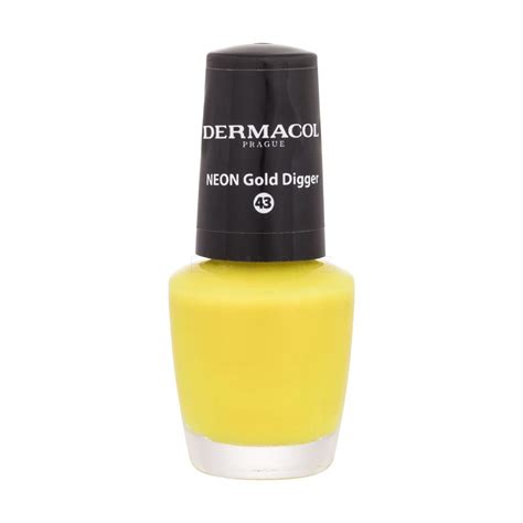 Dermacol Neon Lak na nehty pro ženy 5 ml Odstín 43 NEON Gold Digger