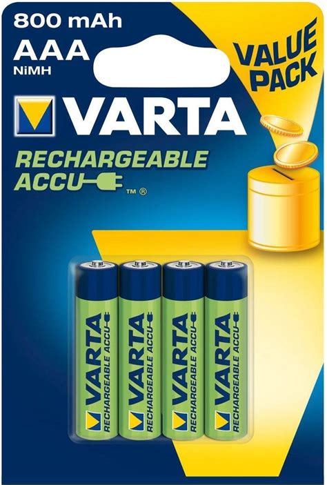 Varta Rechargeable Accu AAA 800 MAh BLS4 Bol