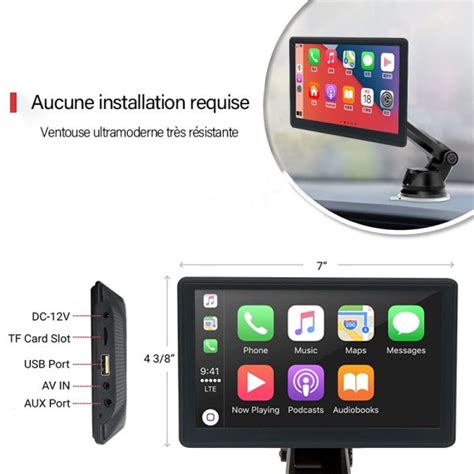 Console De Tableau De Bord Sans Fil Apple Carplay Portable