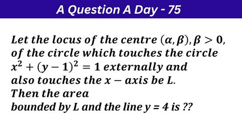 A Question A Day 75 Area Jee Main Jee Advanced MT Maths