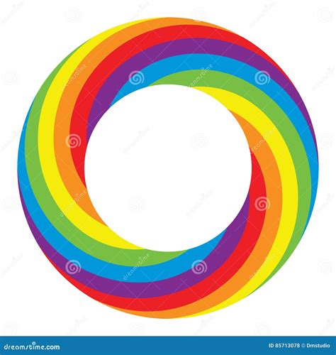 Rainbow Round Wheel Circle Vector Stock Vector Illustration Of