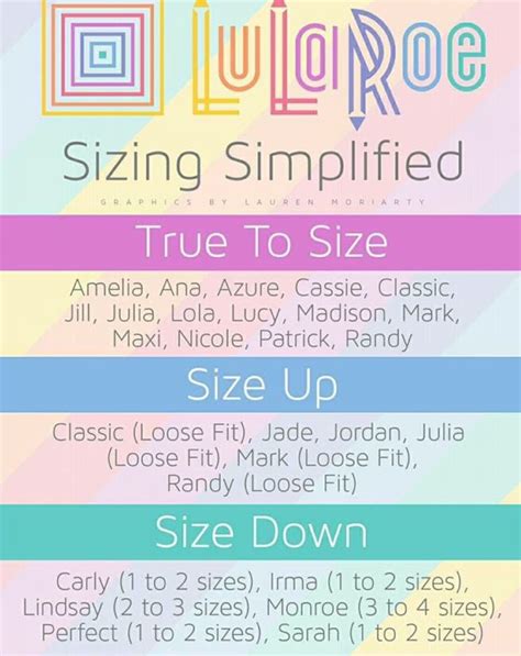 Pin By Mandi Laurie On Lularoe Lularoe Sizing Lularoe Size Chart