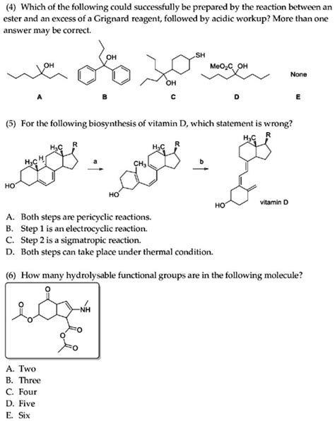 SOLVED Which Of The Following Could Successfully Be Prepared By The