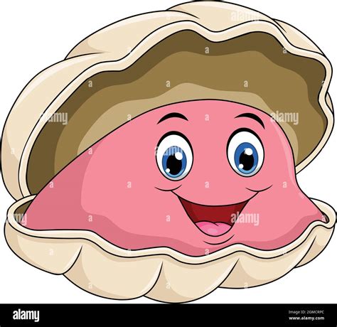 Cute Oyster Cartoon Vector Illustration Stock Vector Image Art Alamy