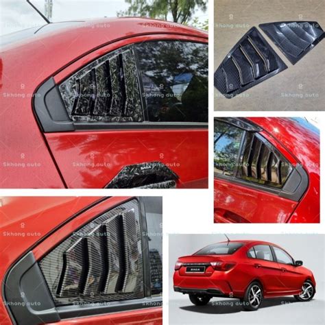 Proton Saga Vvt Carbon Fiber Triangle Louver Window Cover