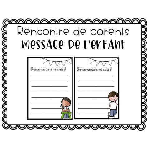 Rencontre De Parents Message De L Enfant