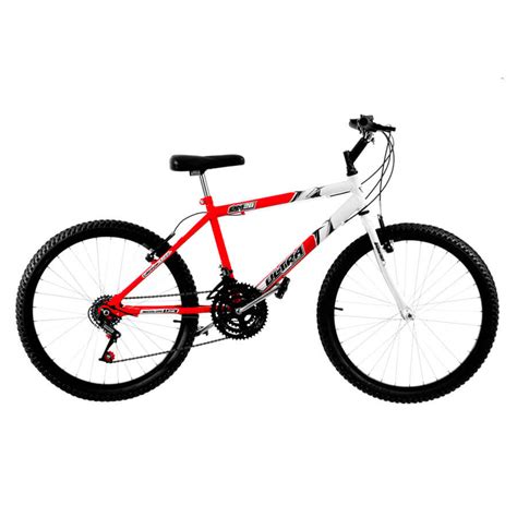 BICICLETA ARO 26 BICOLOR MASCULINA ULTRA BIKES ROJO BLANCO Abba