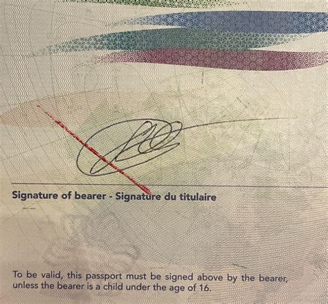 Customs officer left a streak over my signature : r/Passports