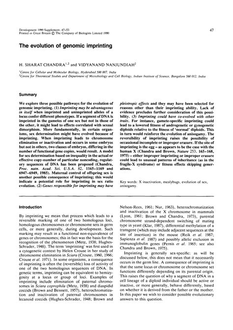 (PDF) The evolution of genomic imprinting