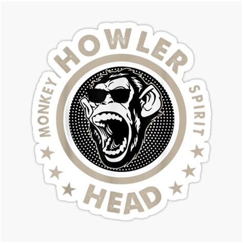 Howler Head Monkey Kentucky Bourbon Whiskey T Shirt Sticker For Sale