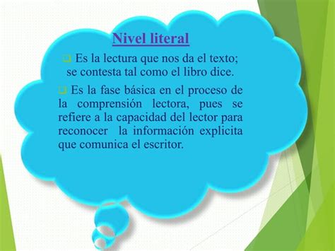 Nivel De Lectura Literal Ppt