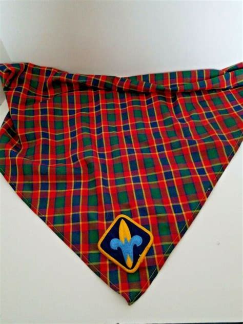 Vintage Webelos Neckerchief Plaid Scarf Boy Scout Cub Scout Neckerchief