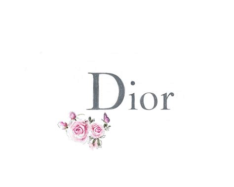 Download Dior Logo With Flowers Wallpaper | Wallpapers.com