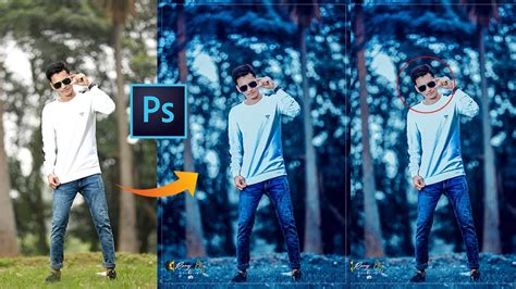 Cinematic Soft Blue Mody Color Grading Photoshop Tutorial Rony