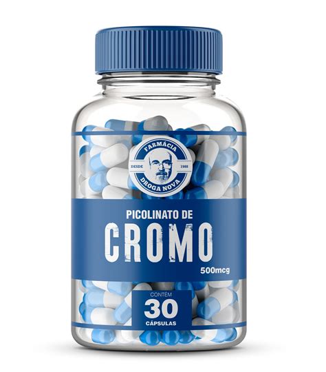 Picolinato de Cromo 500mcg 30caps Farmácia Droga Nova