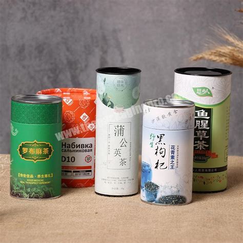 Osmo Custom Empty Herbal Tea Paper Core Tubes Composite Cans Kraft Cylinder Box Packaging